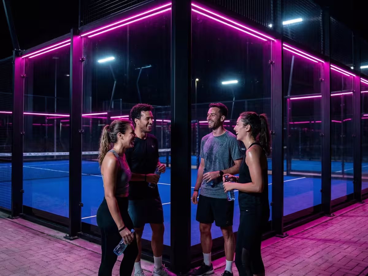 Comunidad PADER jugando al pádel